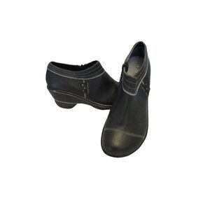 Great Pair of Jambu Sport Wedge Beijing Black Bootie Leather Shoes Sz 9M